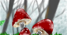 Drawing of Mushroom by Eclat de Lune