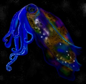 Mell 🌠 の イカ の絵
