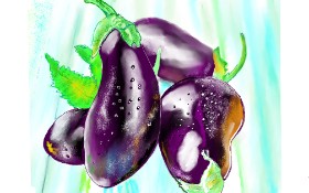 Drawing of Eggplant by GJP