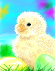 ⋆su⋆vinci彡 の イースターのひよこ の絵