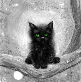 Рисунок на тему «Котенок» — автор: KayXXXlee
