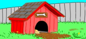 Drawing of Dog house by Rosstheartist
