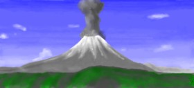 Pinky の 火山 の絵