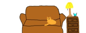 Gel の ソファ の絵