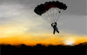 Drawing of Parachute by Radia
