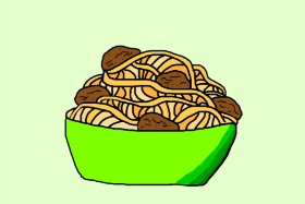 Lucy の スパゲッティ の絵