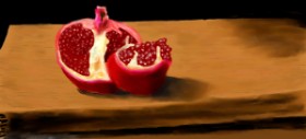 Drawing of Pomegranate by Magic Mushroom