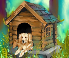 Hundehütte-Zeichnung von Moon