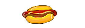 Drawing of Hotdog by barbiana