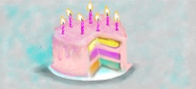 Drawing of Birthday cake by justme❤️