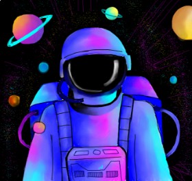 Рисунок на тему «Космонавт» — автор: Bishakha