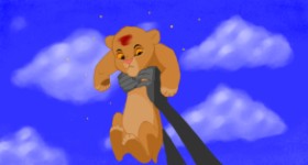 Drawing of Simba (Lion King) by DizzyGnome