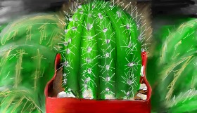 Drawing of Cactus by Mia