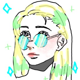 Hi の サングラス の絵