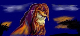 Drawing of Simba (Lion King) by Çhåching