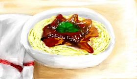 Mia の スパゲッティ の絵
