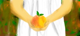 Drawing of Peach by Bells