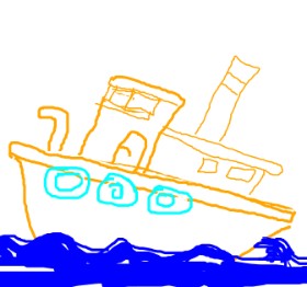 tomo の ボート の絵