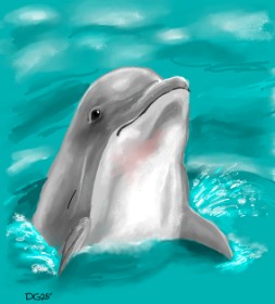 GreyhoundMama の イルカ の絵