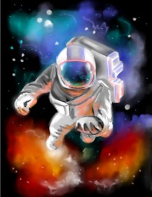 Рисунок на тему «Космонавт» — автор: ⋆su⋆vinci彡