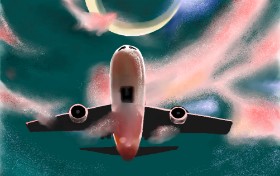 lama の 飛行機 の絵