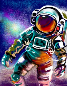 Рисунок на тему «Космонавт» — автор: ⋆su⋆vinci彡