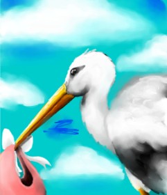 🌌Mom💕E🌌 の コウノトリ の絵