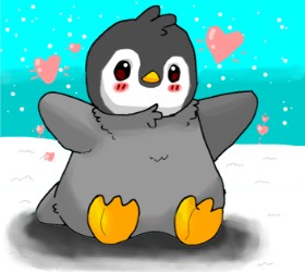 Drawing of Penguin by Holy Kirbo