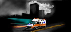 Drawing of Ambulance by Çhåching