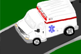 Randar の 救急車 の絵