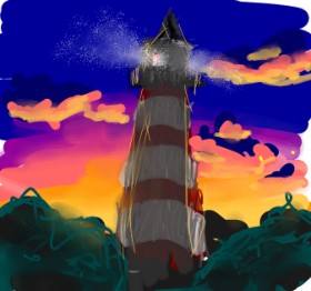 Drawing of Lighthouse by Eyes