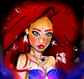 Clar の 人魚 の絵