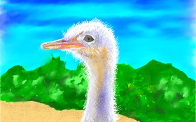 GJP の ダチョウ の絵