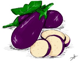 Рисунок на тему «Баклажан» — автор: Sophie_draw24