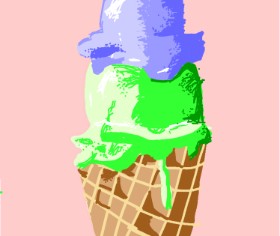 Drawing of Ice cream by Pixel art