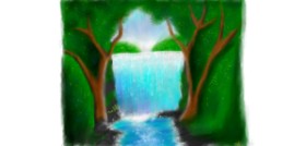 Рисунок на тему «Водопад» — автор: Sara