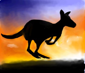 Emit の カンガルー の絵