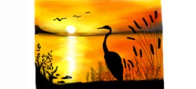 Sonnenuntergang-Zeichnung von DebbyLee