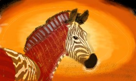 Zebra-Zeichnung von Crash