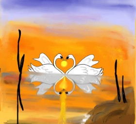 Gzell の 白鳥 の絵