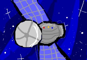 Drawing of Satellite by Angelica Schuyler