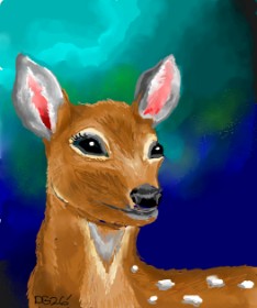Drawing of Deer by GreyhoundMama