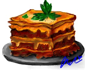 Audrey の ラザニア の絵