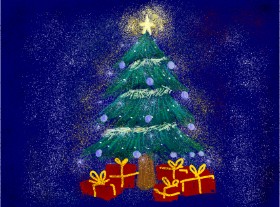 Tara の クリスマスツリー の絵
