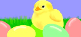 Drawing of Easter chick by Alex