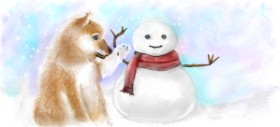 Mea の 雪だるま の絵