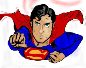 Drawing of Superman by Audrey