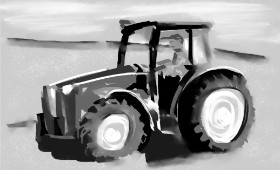 DrawSomething の トラクター の絵