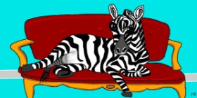 Zebra-Zeichnung von Swimmer
