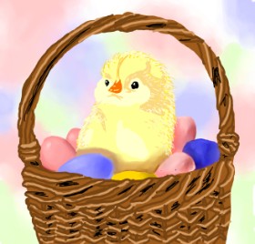 Joze の イースターのひよこ の絵